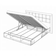 Кровать-5 с подъемным основанием 1400 экокожа Вега Скандинавия | фото 8