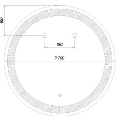 Зеркало Маскат 700х700 с подсветкой Домино (GL7057Z) | фото 6