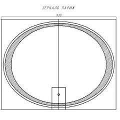 Зеркало Париж 900х700 с подсветкой Домино (GL7024Z) | фото 8
