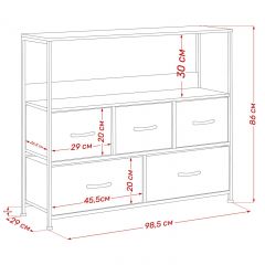 Комод Leset Локи 5 ящиков с полкой | фото 13